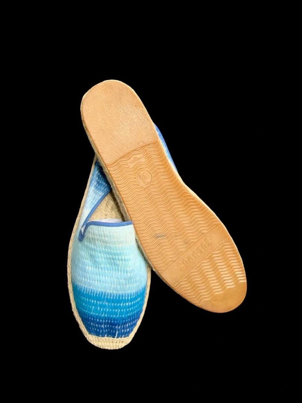 SOLUDOS Platform Espadrilles Blue Ombré 8.5 NEW